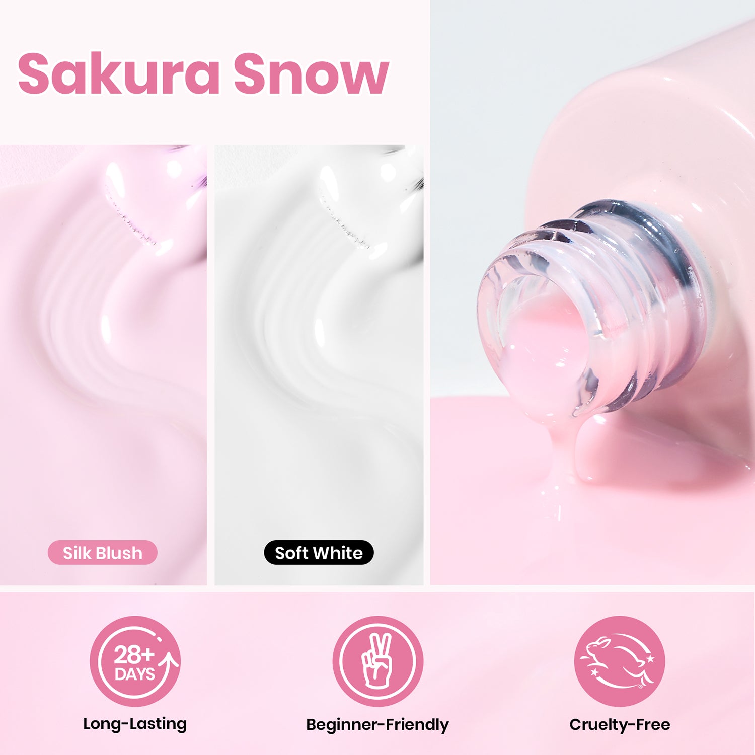 Beetles Stay Shining Sakura Snow Gel Nail Kit