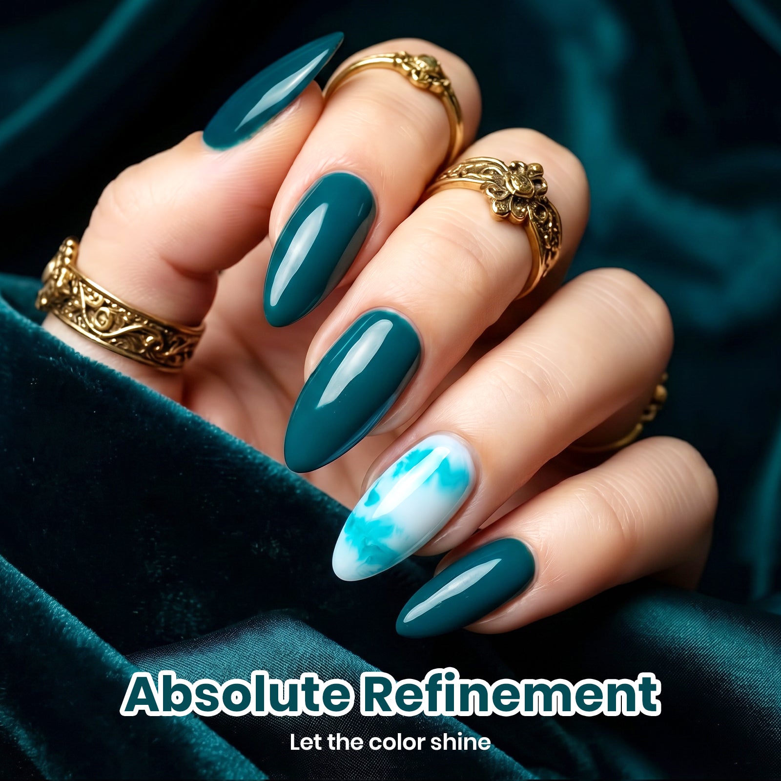 Beetles Fall Nails Season - Dark Teal Color Gel Polish Autumn Halloween Nails 9ML