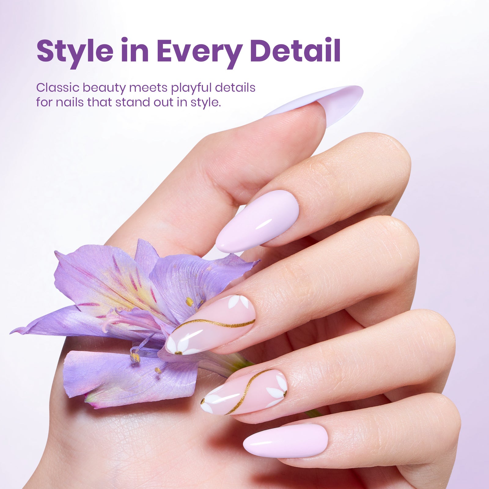 Beetles Stay Shining Collection Salon-Quality Gel Polish - 15ml of Lavender Milk