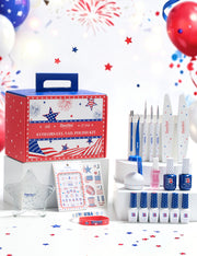[Mother's Day Gift Box] Beetles Independence Day Gift - Beetles 4th of July Nails Hema-free Gel Kit