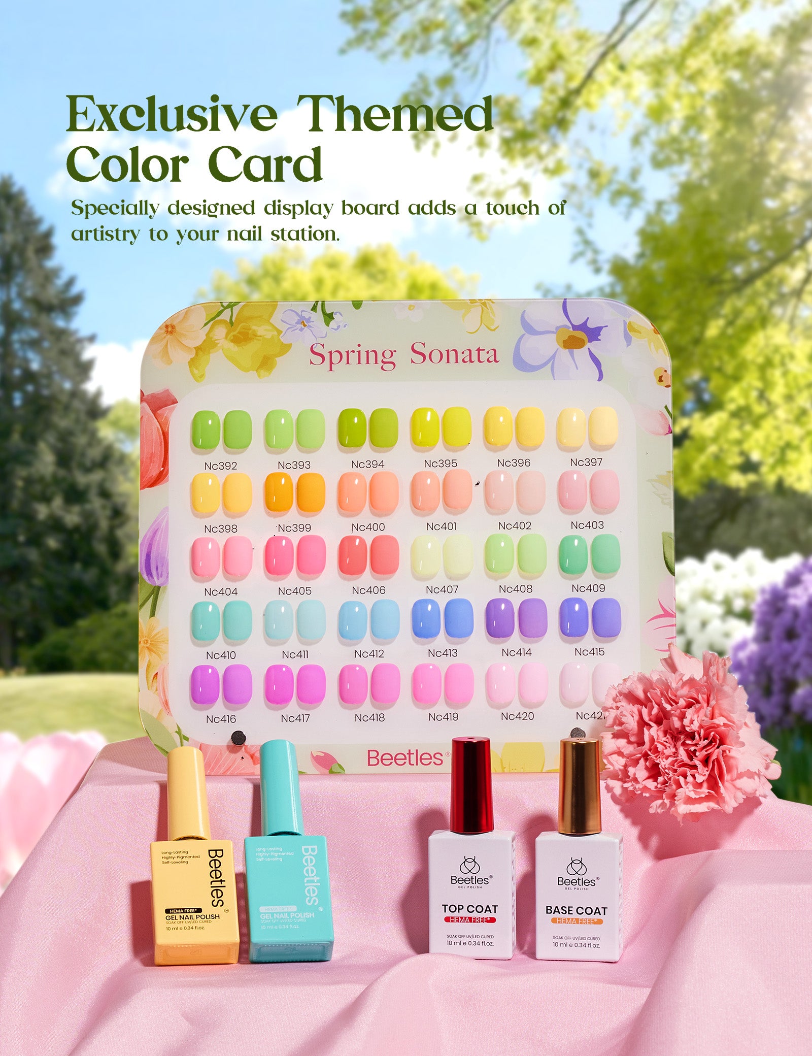 Beetles Stay Shining Spring Sonata HEMA Free TPO Free  Gel Polish Box 30 Colors 15ml