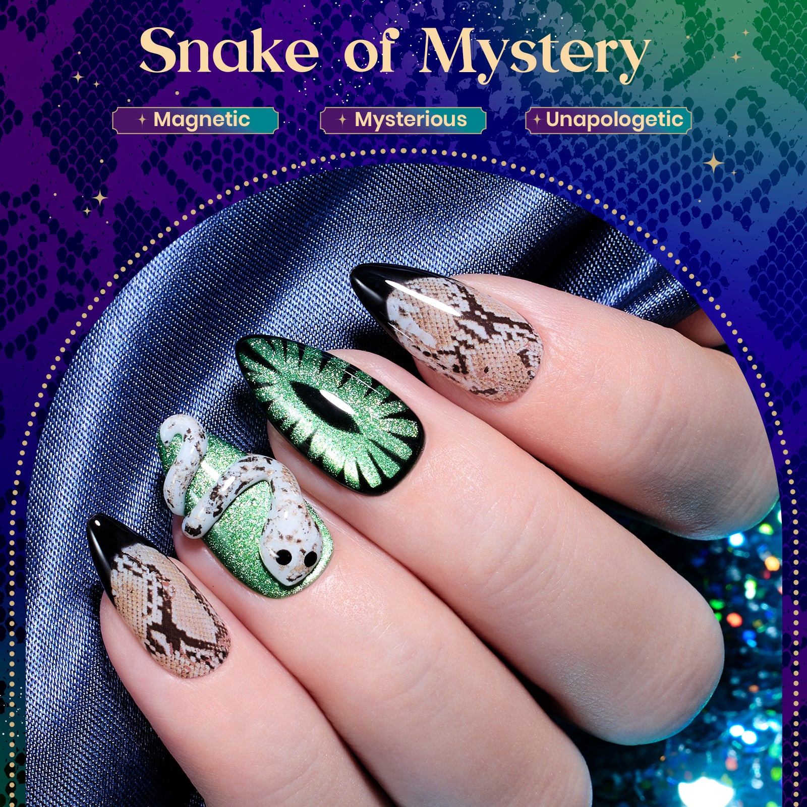 Beetles Gel Polish Ophiuchus Sign Gel Nail Polish Kit - 6 Colors Zodiac Inspired Nail Art Set