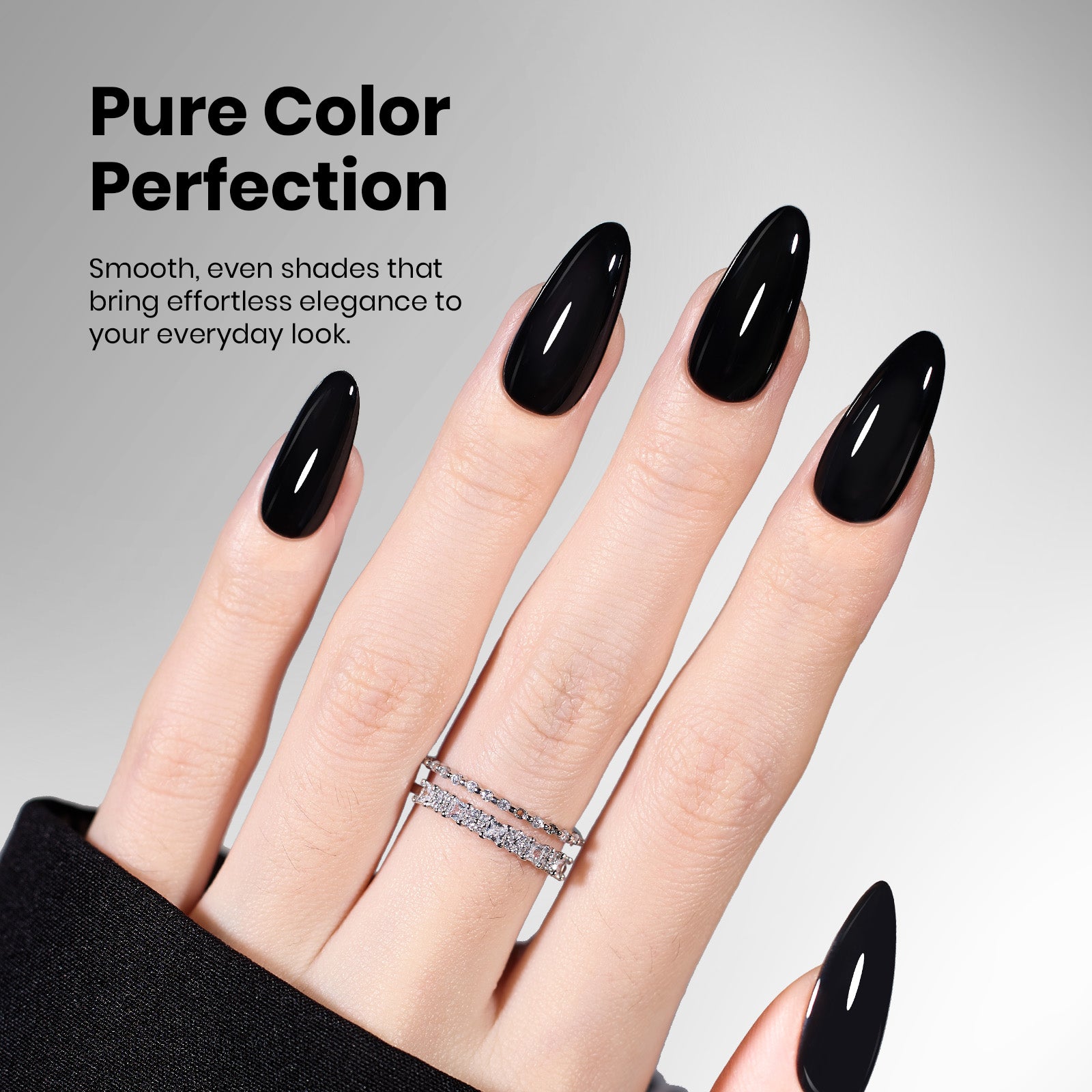 Beetles Stay Shining Collection Salon-Quality Gel Nail Polish - 15ml of  Void Black