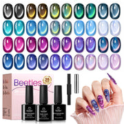 Beetles Stellar Drift Halloween Nails 20 Colors Cat Eye Gel Nail Polish Set Hema Free & TPO Free