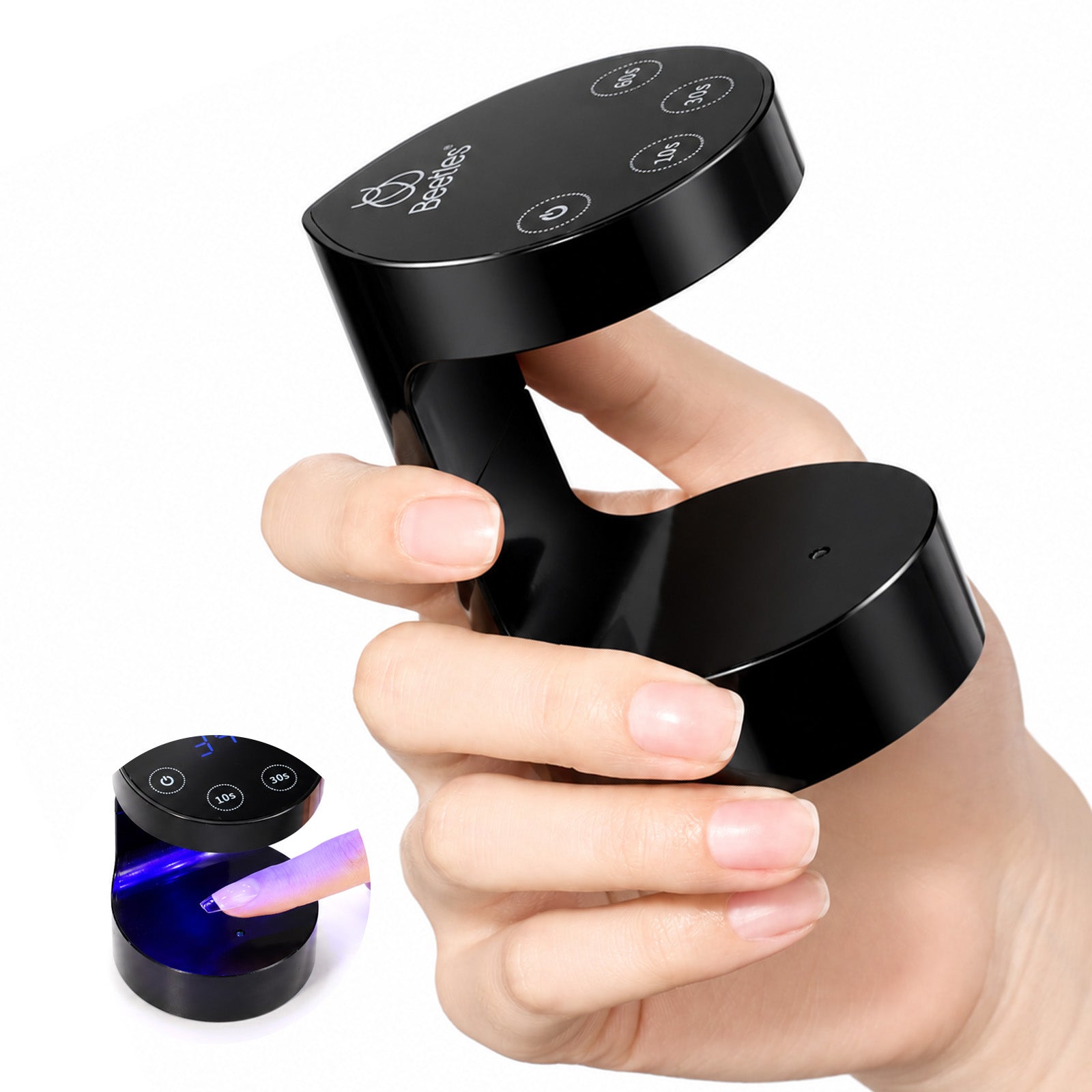 Beetles Mini UV LED Nail Lamp - Flash Curing Gel Nail Light with Smart Sensor