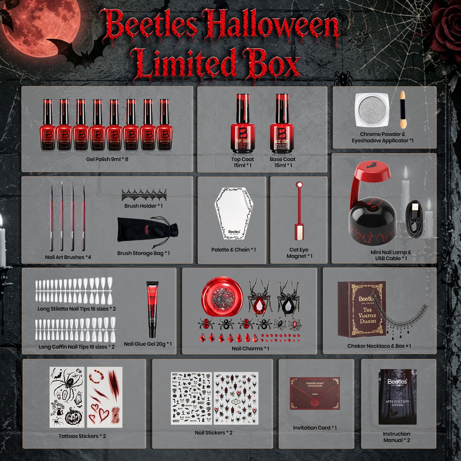 Vampiric Feast - Beetles Halloween HEMA-Free & TPO-Free Nail Kit