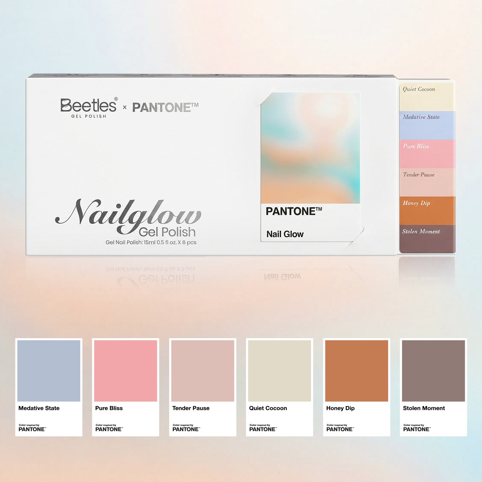 Beetles Nail Glow HEMA Free TPO Free 6 Colors Gel Polish Set 15ml