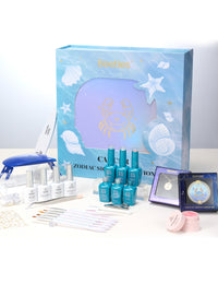 Beetles Lucky Box Cancer Sign Gel Nail Polish Kit - 6 Colors Zodiac Inspired Nail Art Set for Nurturing & Nostalgic Vibes