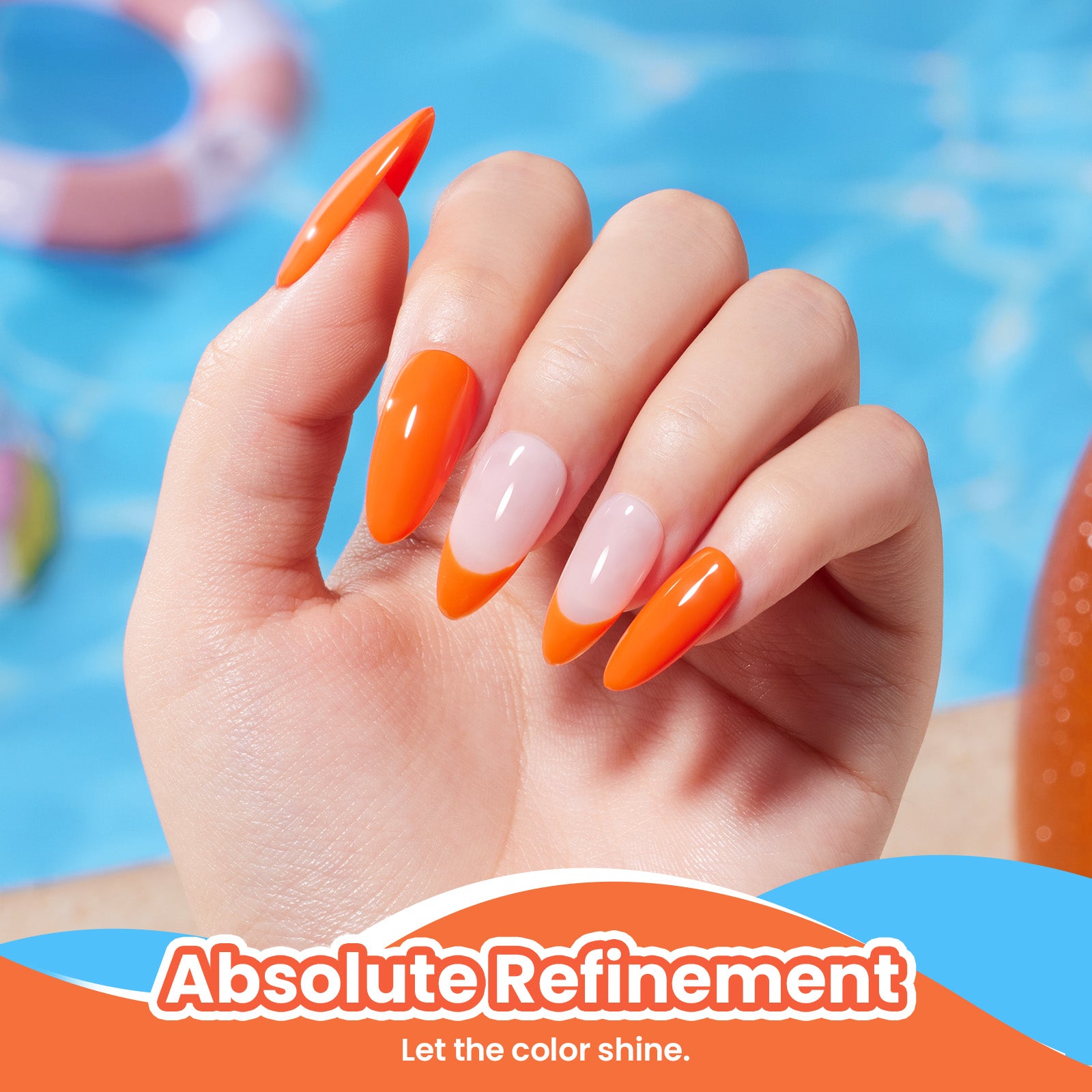 beetles Orange Gel Polish - Citrus Pop Summer Voyage, 9ml Carly
