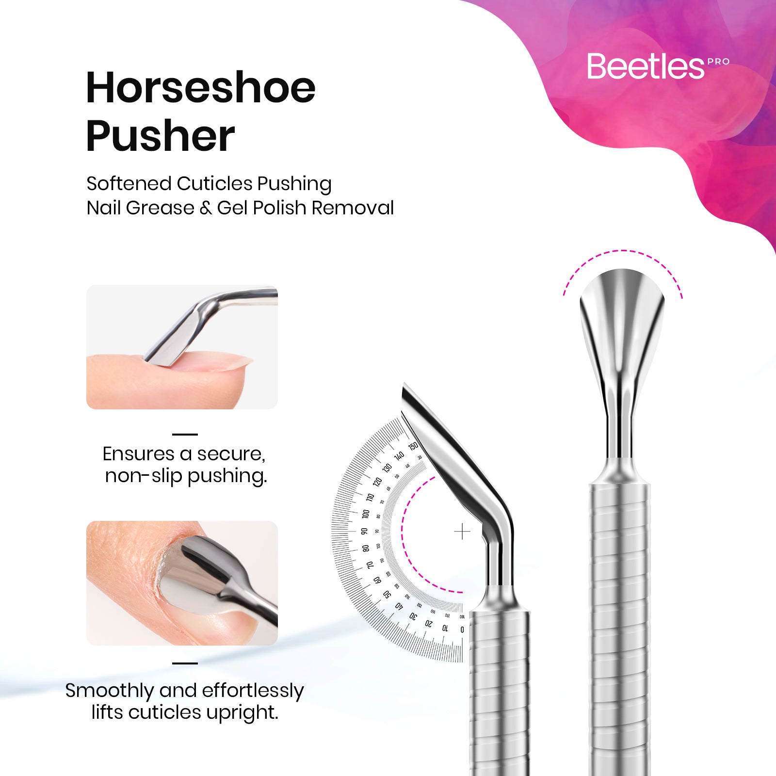 Beetles Pro Cuticle Trimmer Horseshoe(11mm) & Angled Blade(13mm)
