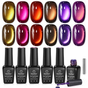 Beetles Dusk Radiance 6 Colors Iridescent Cat Eye Gel Polish 7.5ml Set Halloween Nails