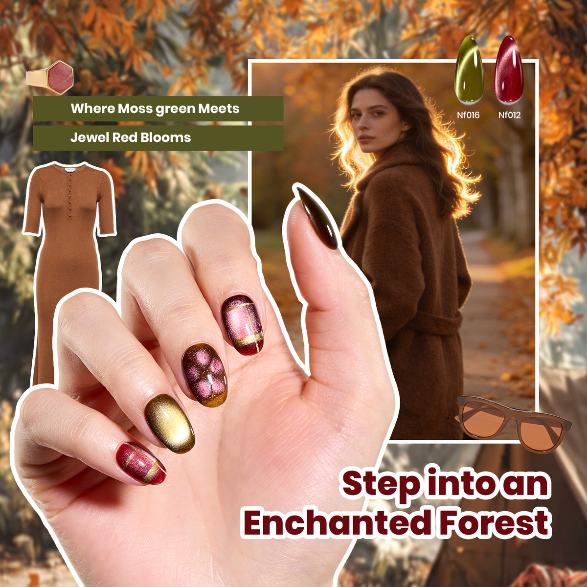 Beetles Pastoral Whisper 20 Colors Cat Eye Gel Magnetic Fall Gel Polish Kit Halloween Nails