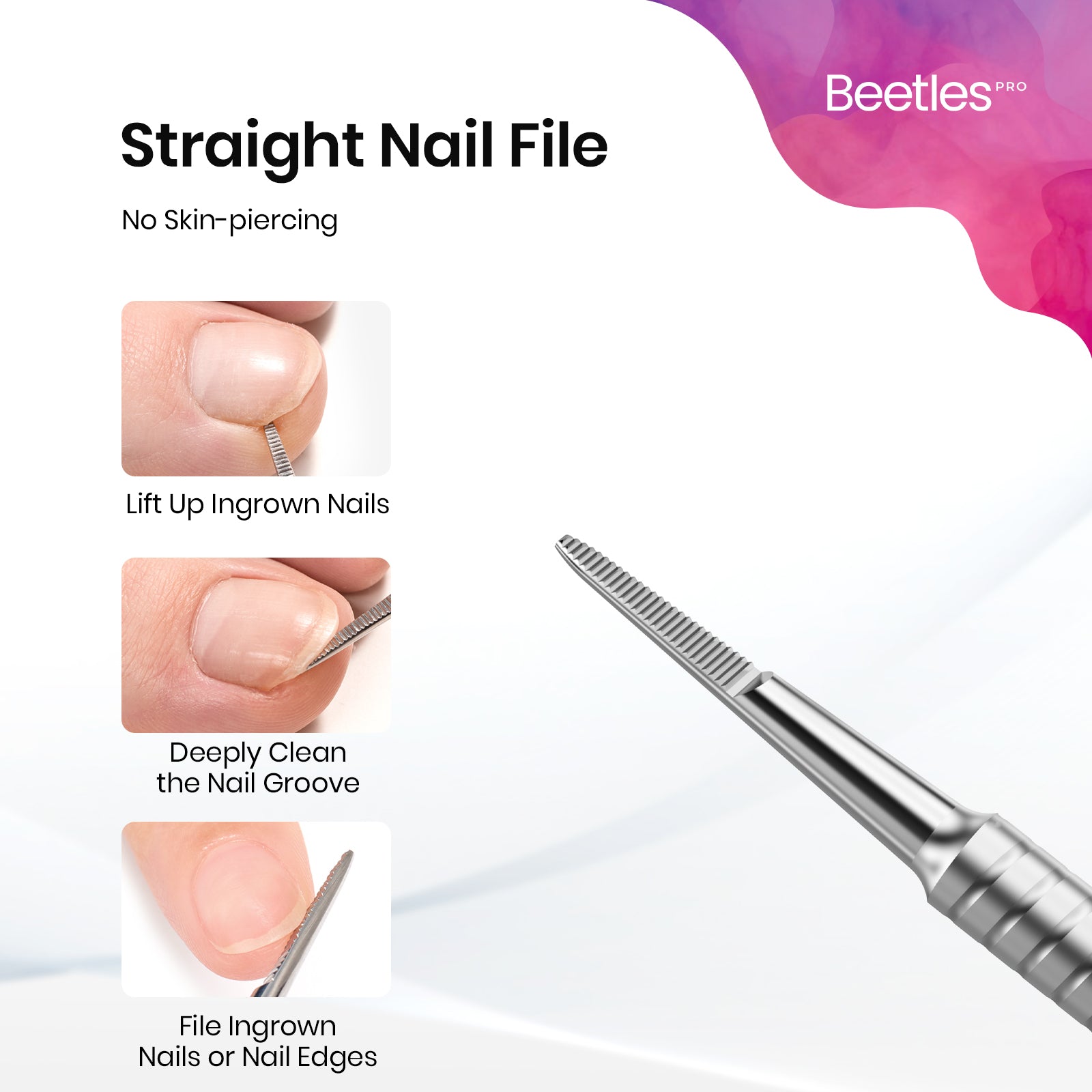 Beetles Pro Cuticle Trimmer Curved Blade(5mm) & Serrated Edge(14mm)