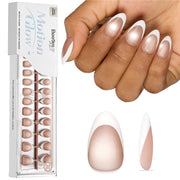 Beetles Stay Shining Glassy Amber French Press On Nails Short Almond 160 PCS