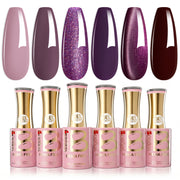 Beetles Stay Shining Muse Of Midnight HEMA Free TPO Free 6 Colors Gel Nail Polish Set 7.5ml