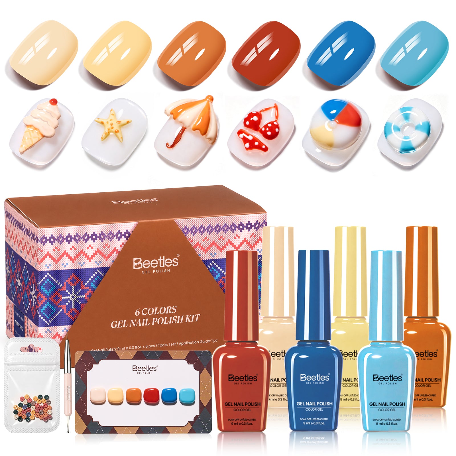 Beetles Fall Nails Season - Vintage Riviera 6 Colors Neon Gel
