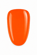 Apply 2–3 layers of #Ne546-Carnival Bonfire(a pumpkin orange gel polish); cure each layer under the nail lamp for 30–60 seconds until completely dry before applying the next.