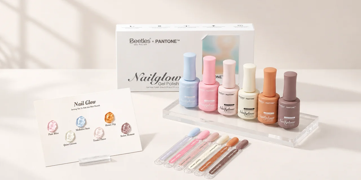 Beetles × Pantone | Easy Soft Nail Art Ideas to Create Your Own Healing Nail Moment