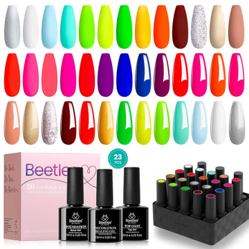 Beetles 20-Color Gel Nail Polish Set #Neon City
