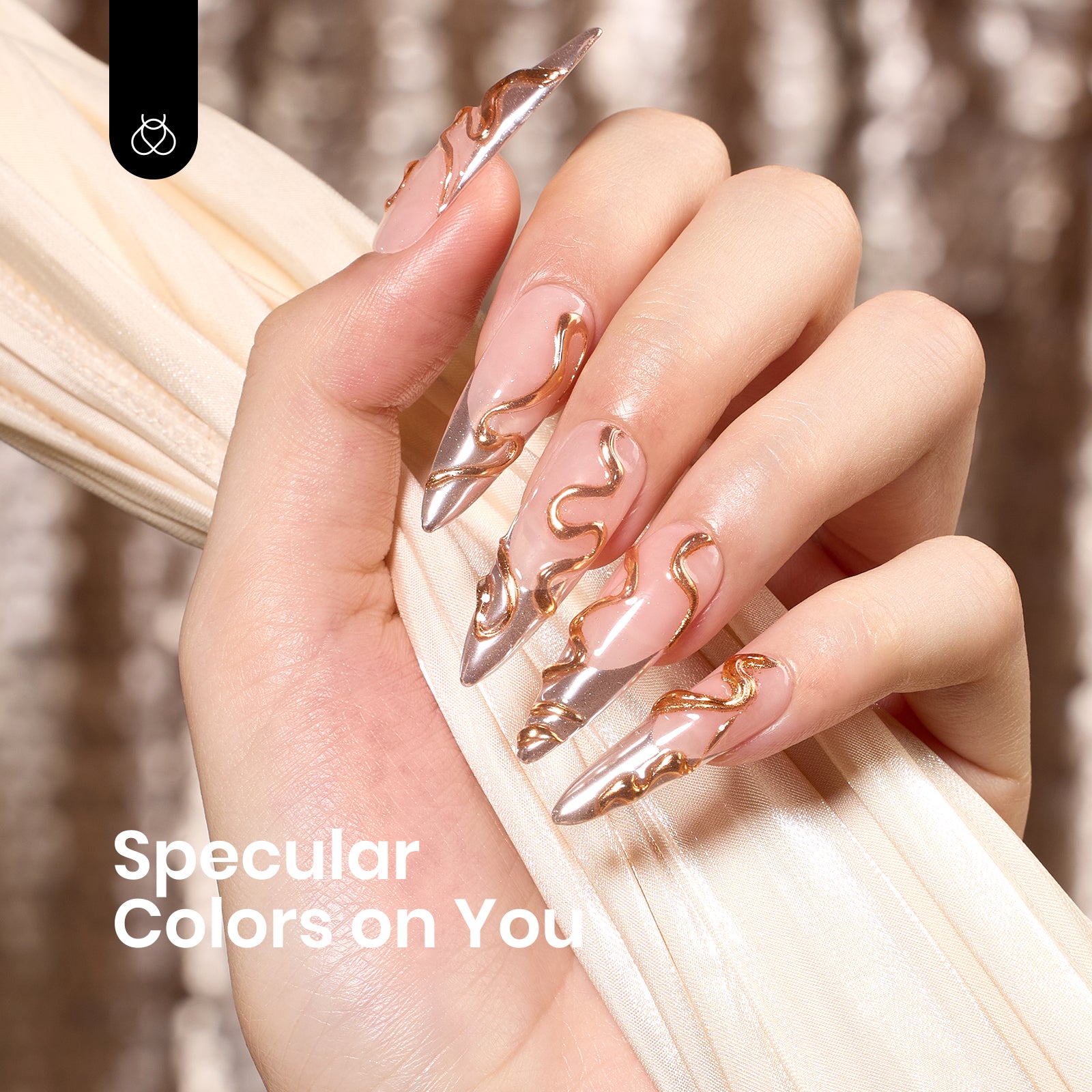 Beetles Stay Shining Gold and Silver Chrome Nail Powder Set