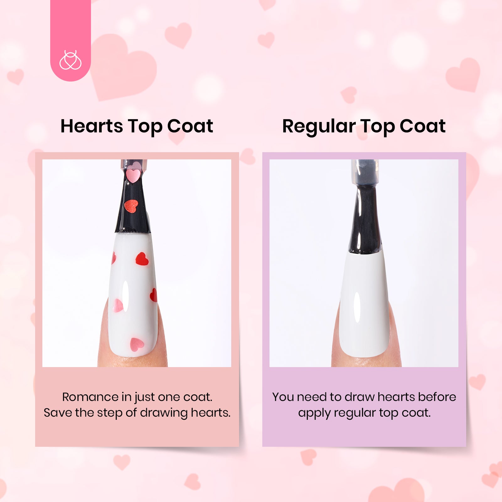 Beetles Stay Shining Heart Glitter Top Coat HEMA Free & TPO Free 15ml