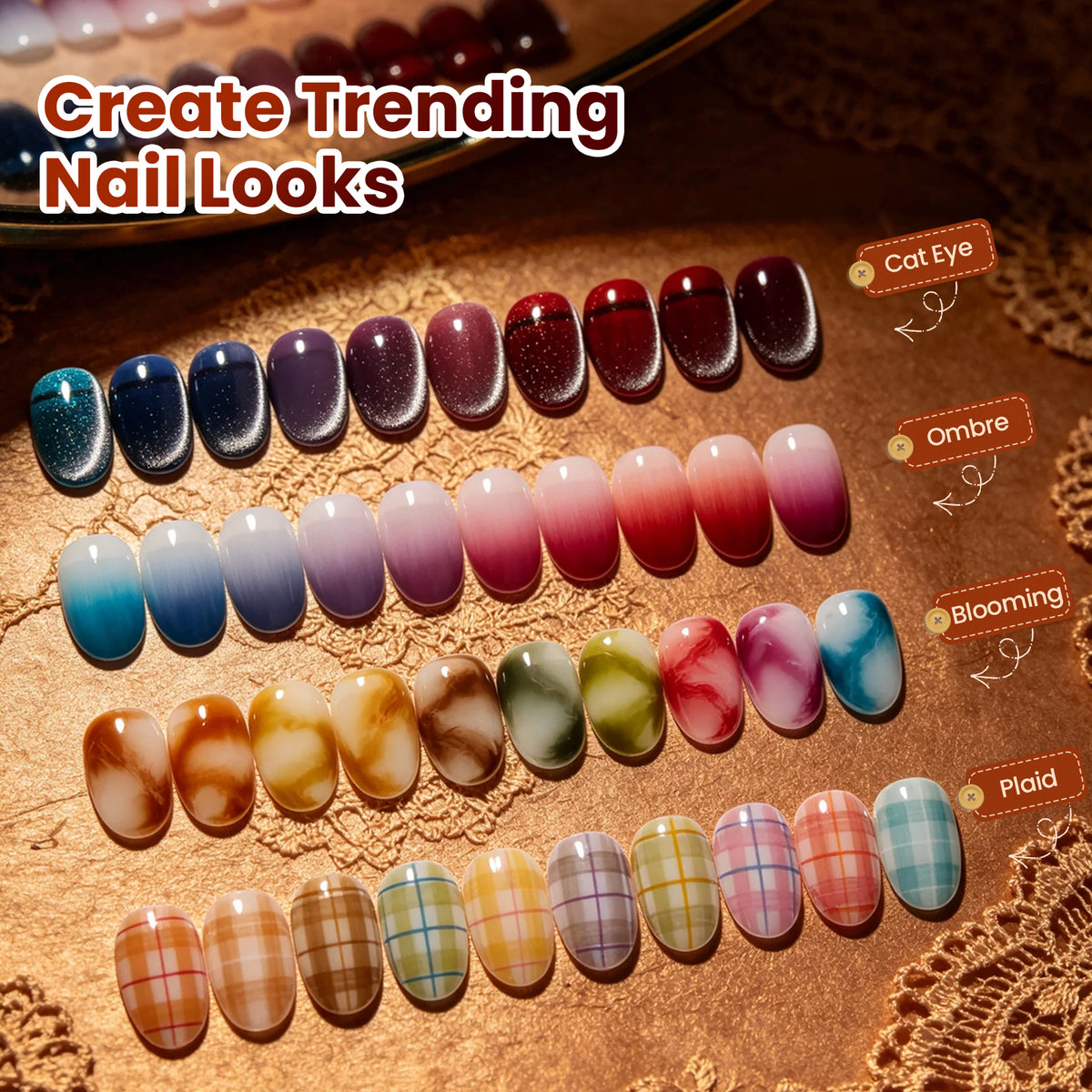 Beetles Leisure Fall 20 Colors Jelly Gel Polish Set 7.5ml HEMA-Free TPO-Free Fall Winter Nails