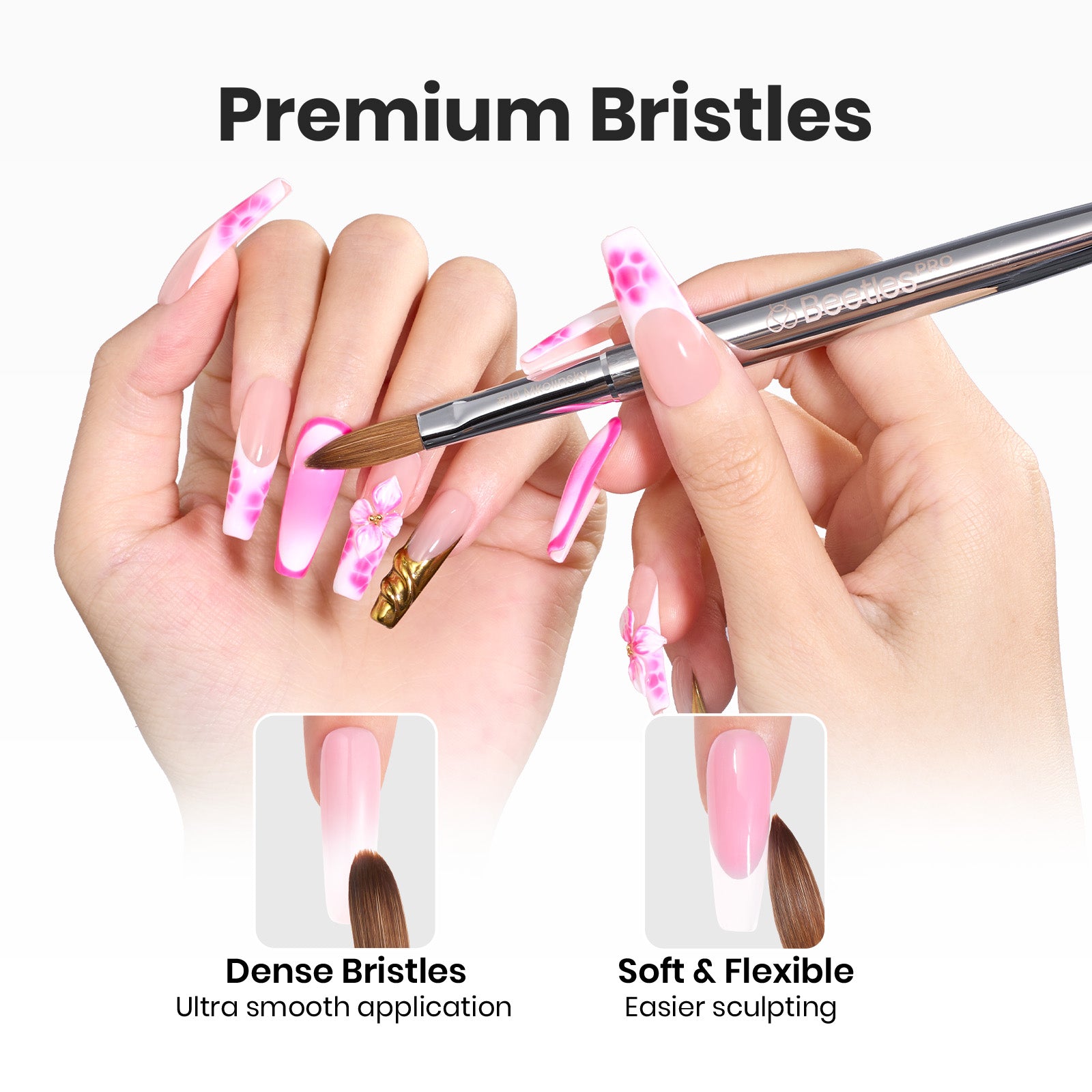 Beetles Pro Acrylic Nail Brush 21mm