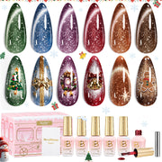 Beetles Christmas Nails - Yuletide Jewels
