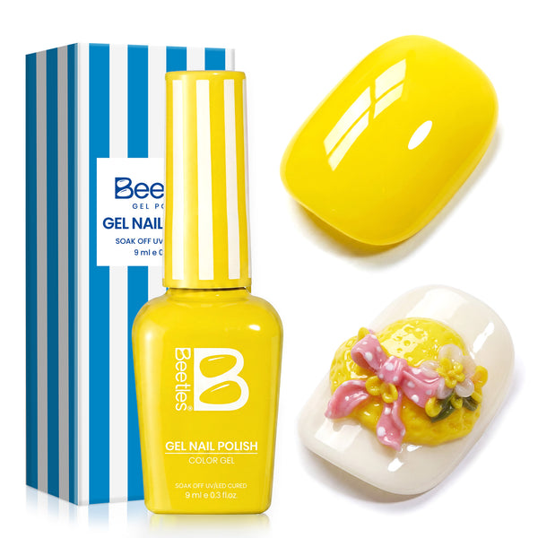 Beetles Summer Voyage - Lemon Stripe Summer Neon Nails 9ml