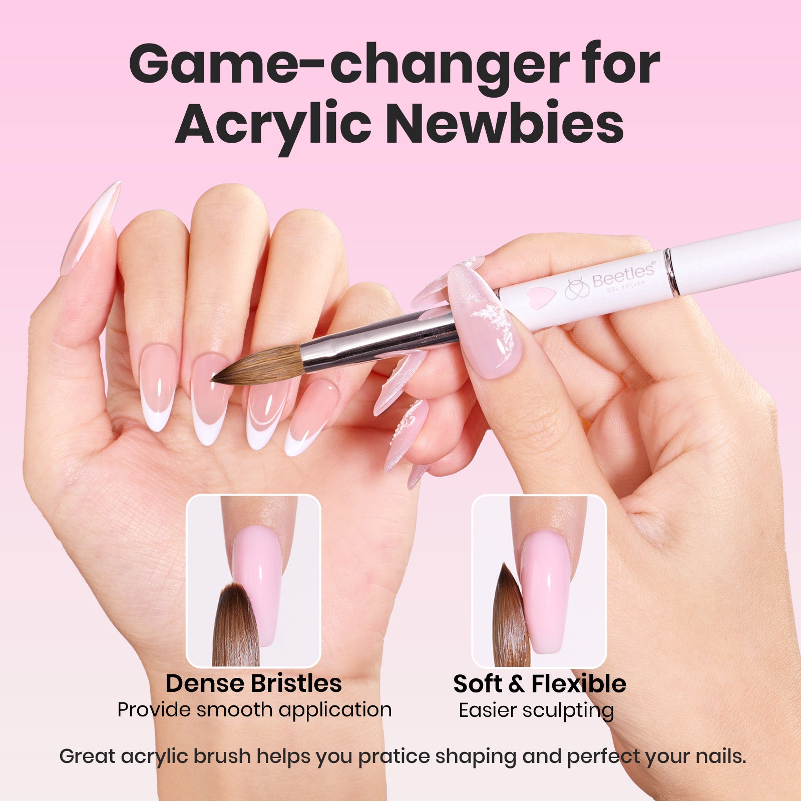 Beetles Pro Beginners Acrylic Nail Brush
