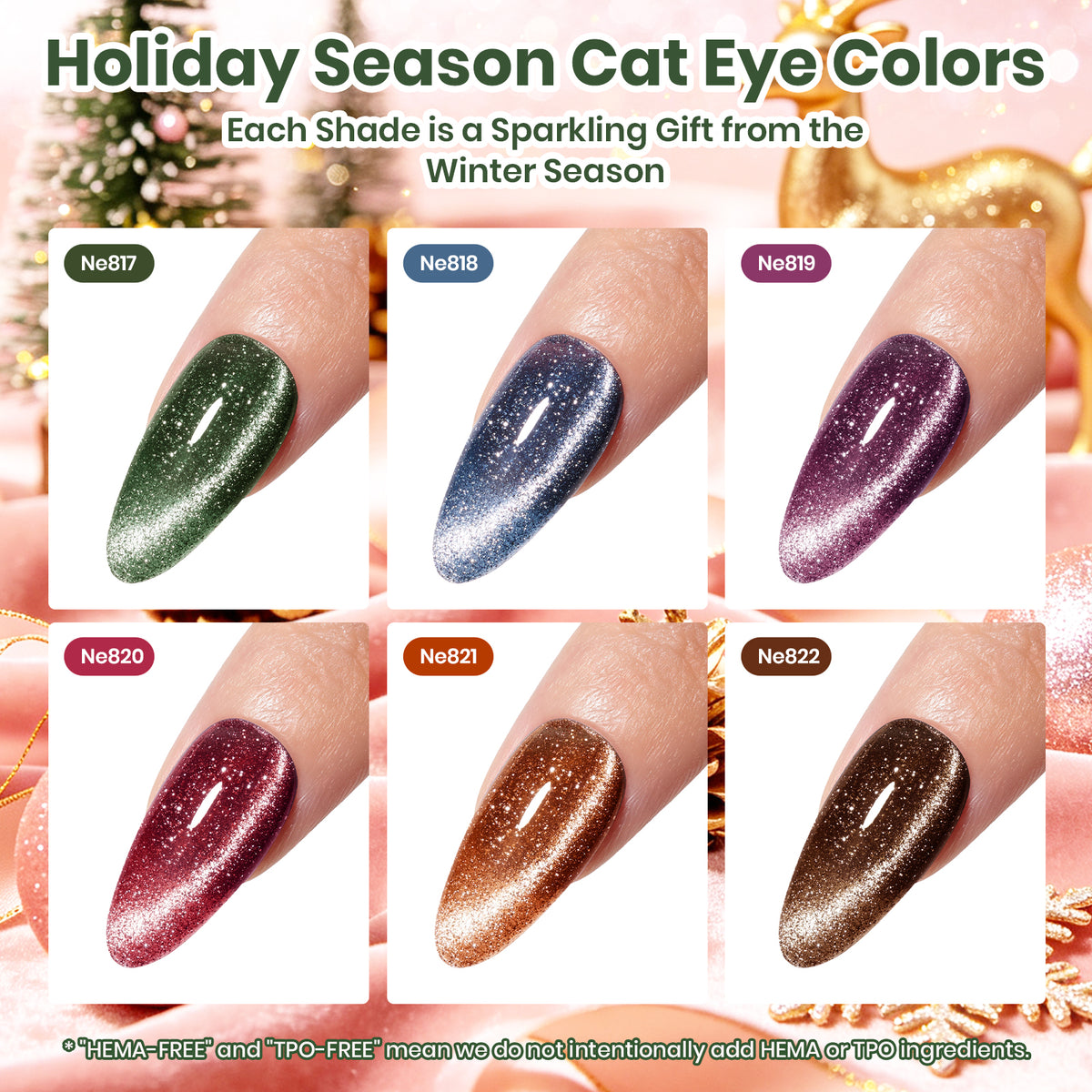Beetles Christmas Nails - Yuletide Jewels