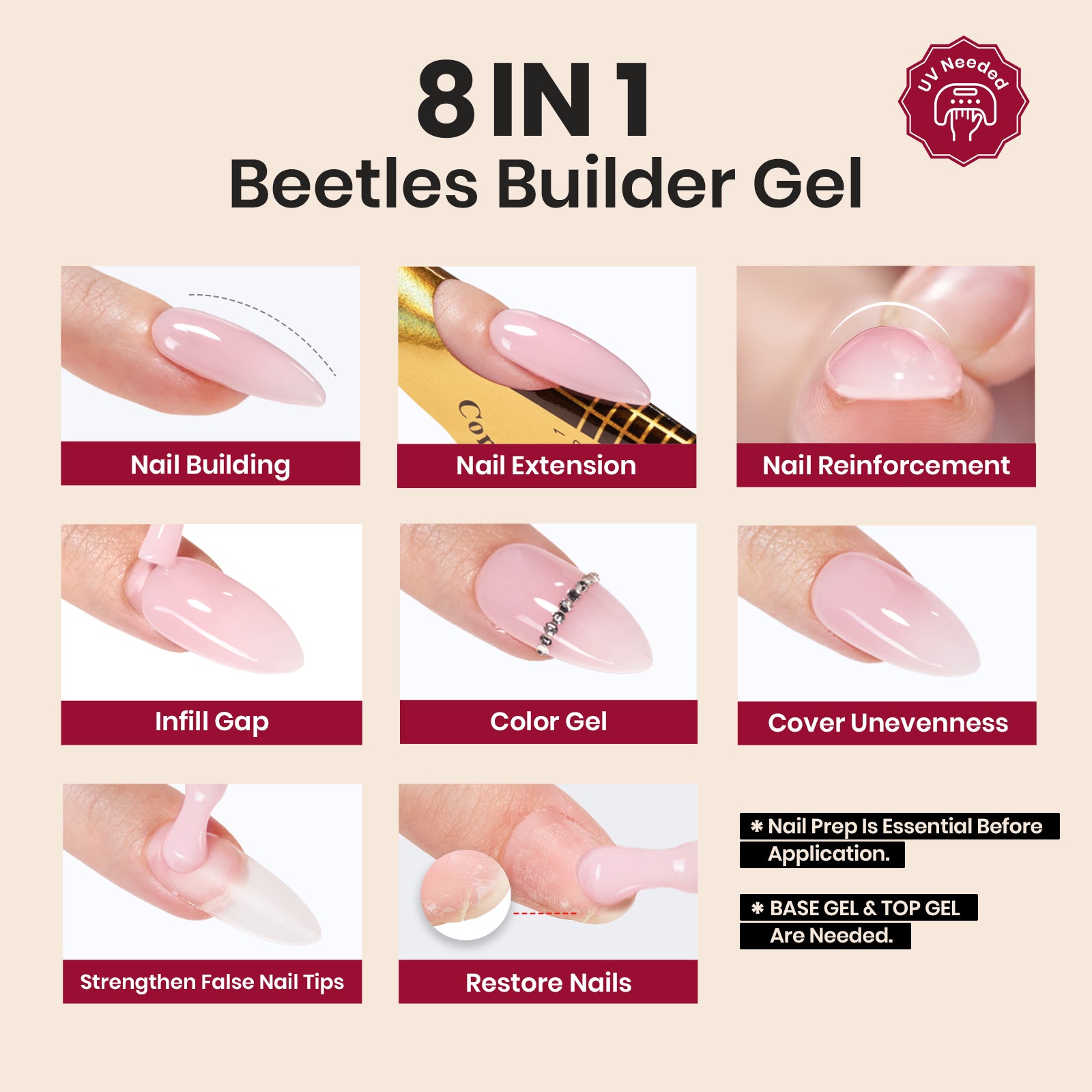 Beetles Pro HEMA Free TPO Free Clear Builder Gel