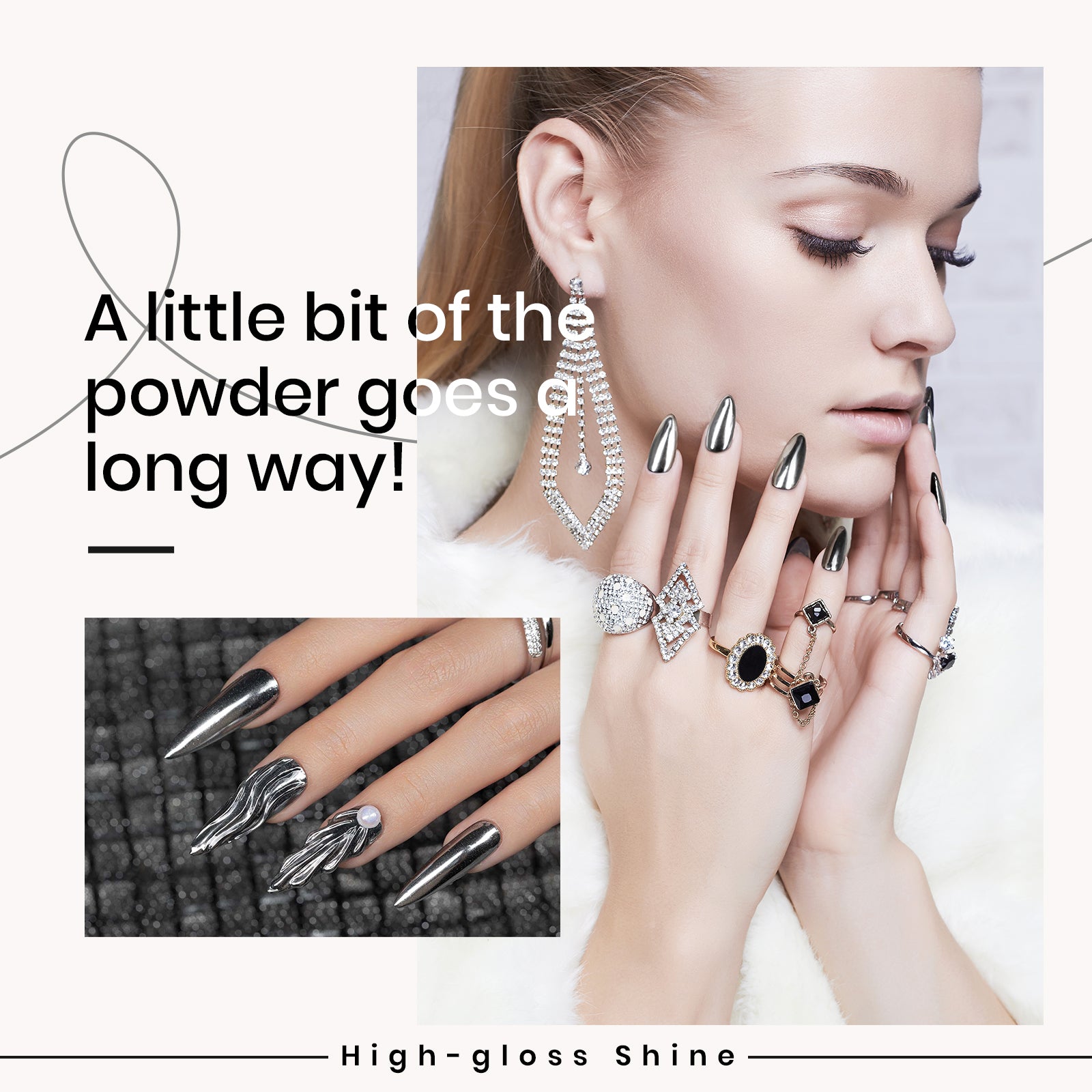 Beetles Stay Shining Mirror Effect Chrome Nail Powder