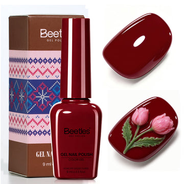 Beetles Fall Nails Season - Ruby Cherry Gel Nail Polish Fall Winter Nails Halloween 9ML