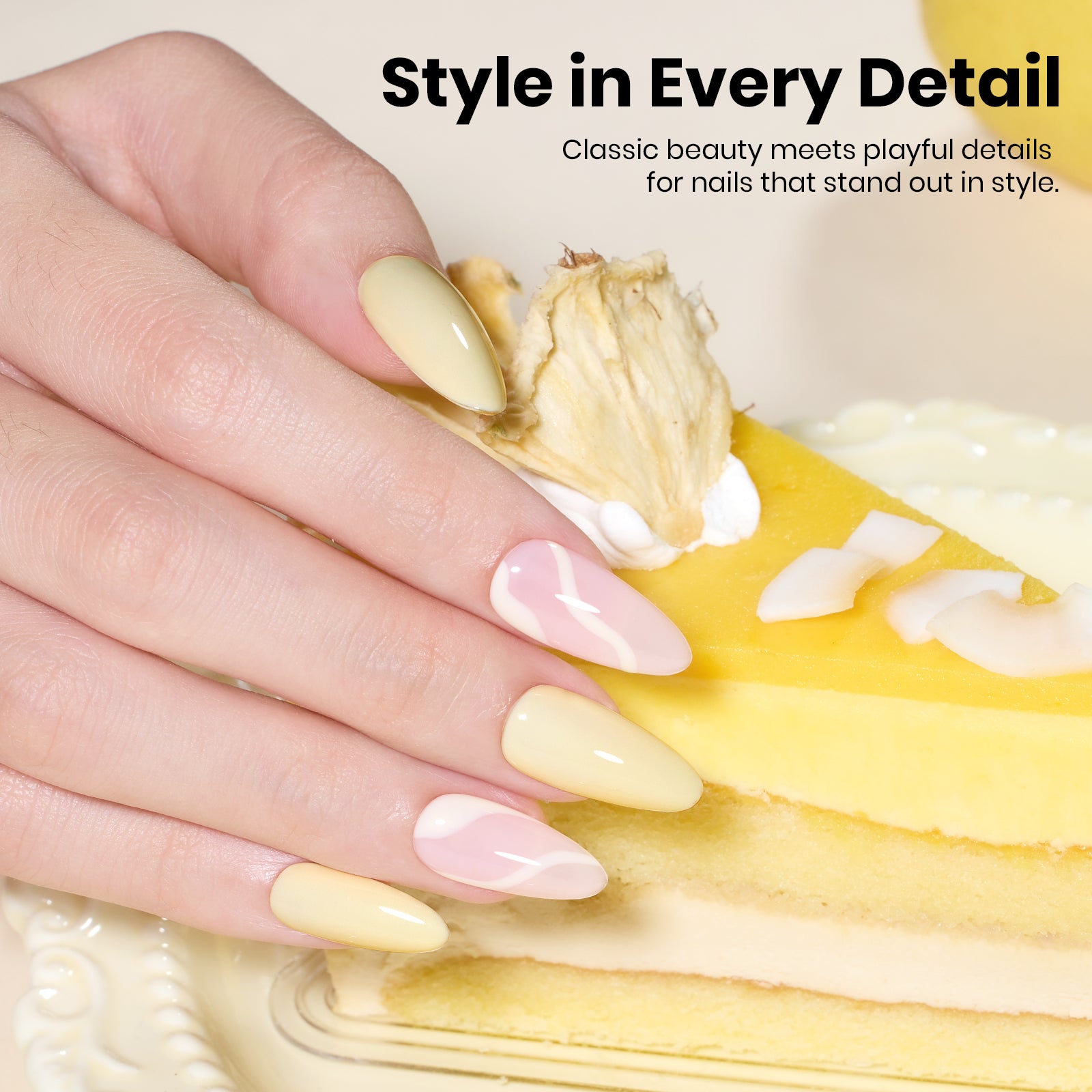 Beetles Stay Shining Collection Salon-Quality Gel Nail Polish - 15ml of Lemon Cheese