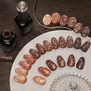 Beetles Gilded Maillard Glitter Brown 6 Colors Gel Polish Set 7.5ML Each Fall Nails