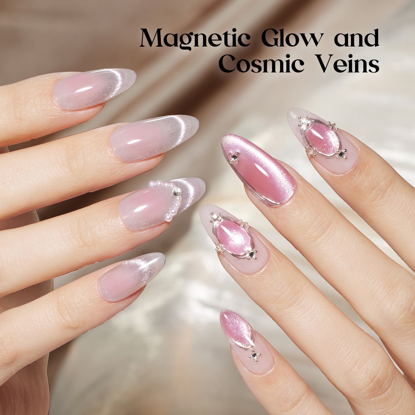 Beetles Cat Eye Glint Gel Nail Polish BOX - 15ML 10 Colors Magnetic Gel Polish Kit