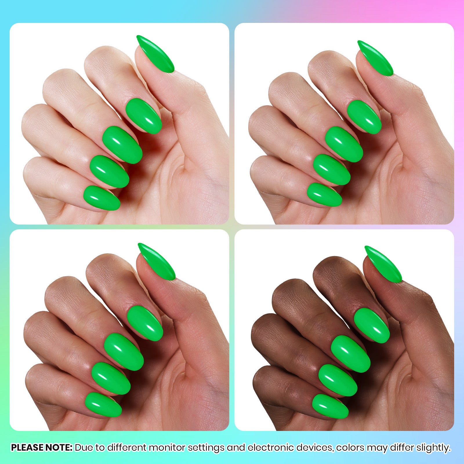 Neon Summer Gel - 25 Gel Colors Set Summer Rainbow Nails