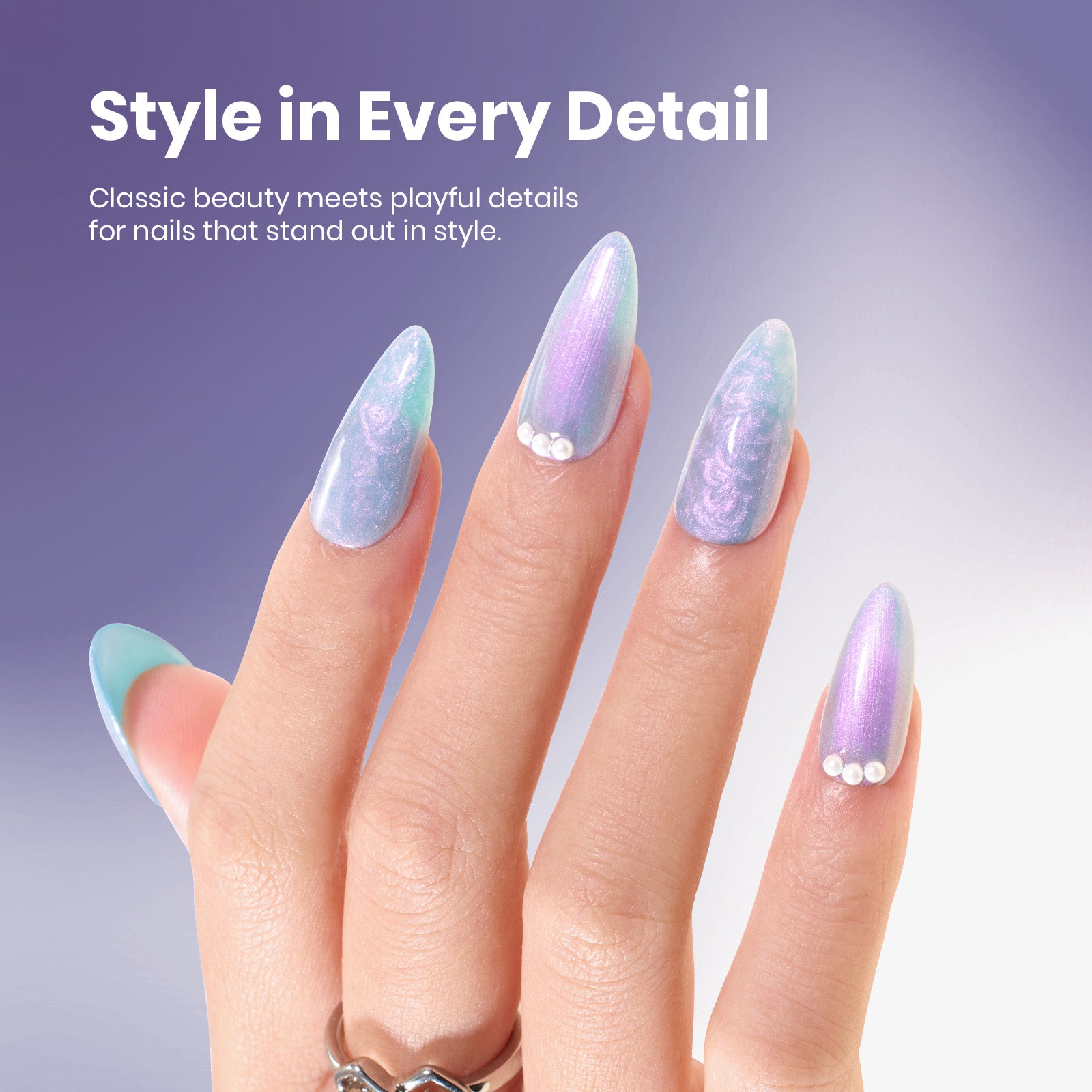 Beetles Stay Shining Gel Polish Lavender Nebula - 15ml of Dream Escape