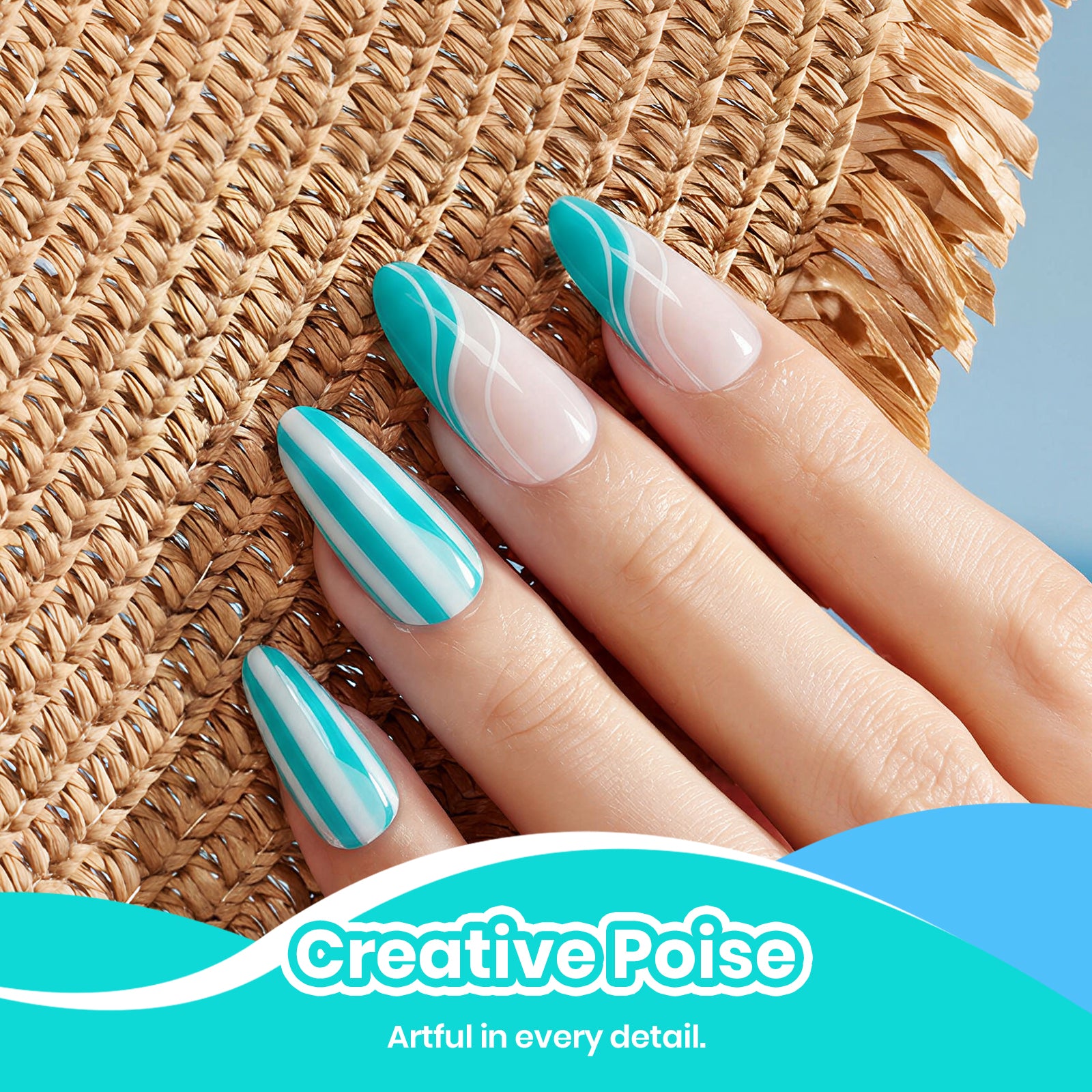 Beetles Summer Voyage - Ocean Shade Summer Nails Neon Blue 9ml