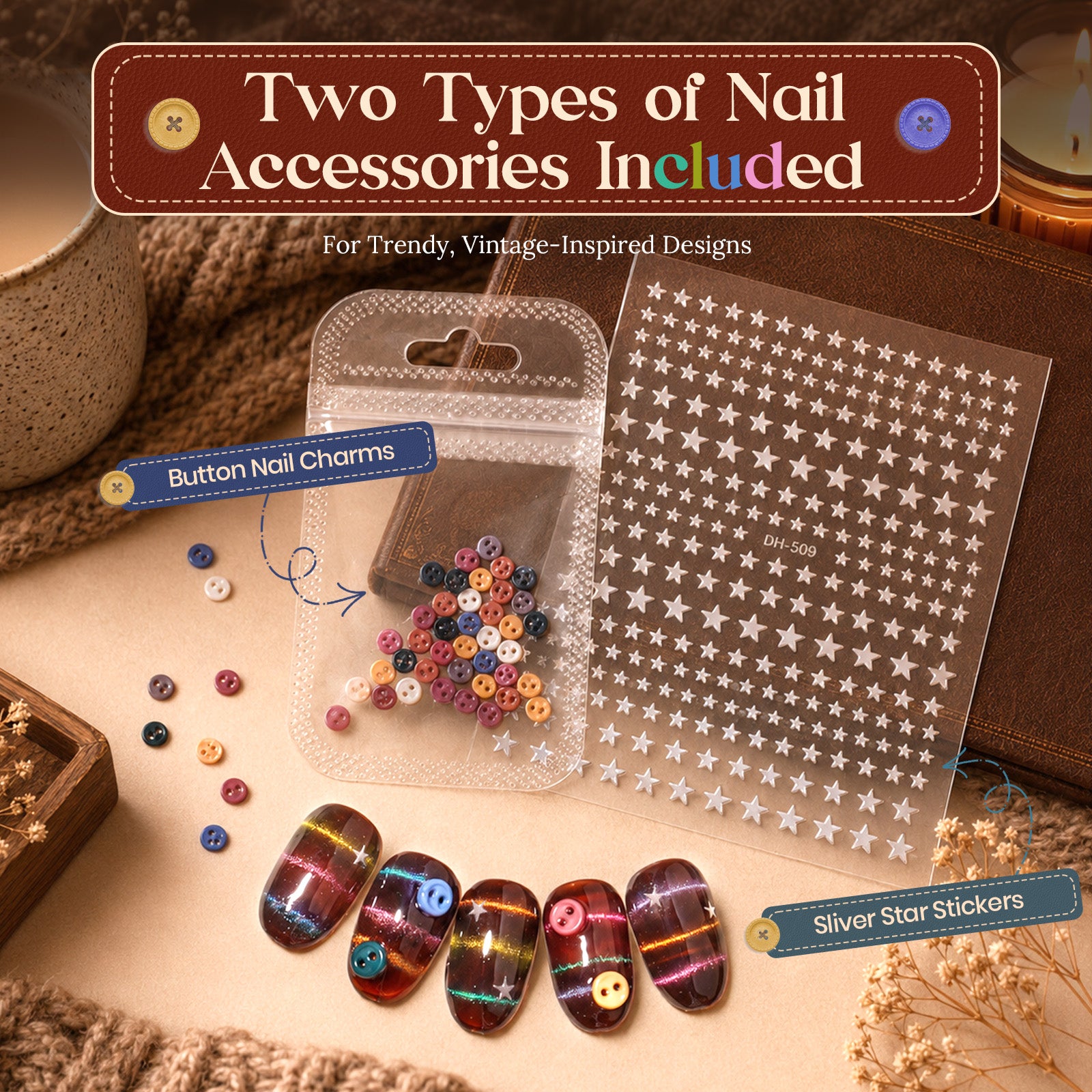 Beetles Fall Nails Season - Mocha Sweater 6 Colors Cat Eye Gel Polish Set Fall Winter Nails 9ML