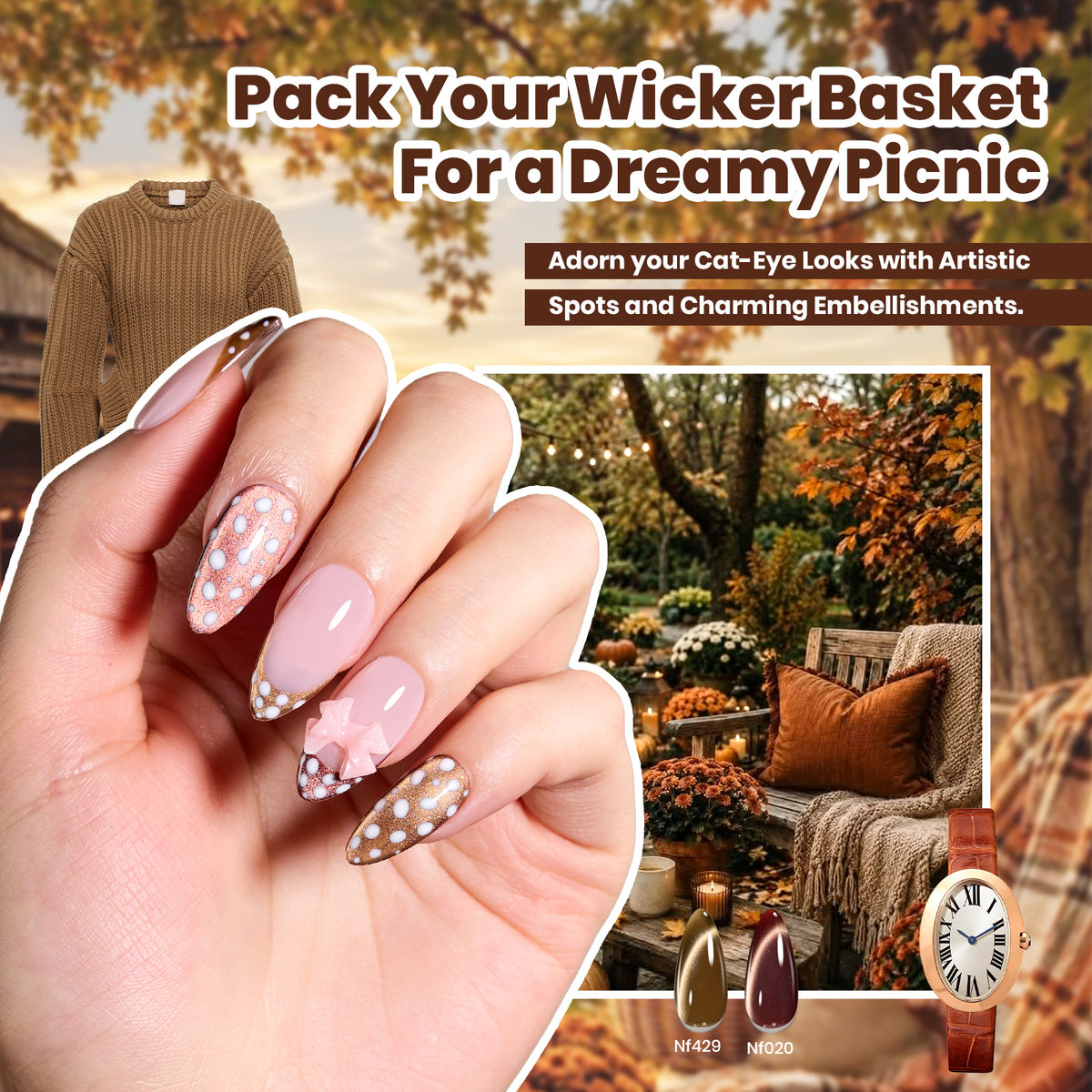 Beetles Pastoral Whisper 20 Colors Cat Eye Gel Magnetic Fall Gel Polish Kit Halloween Nails