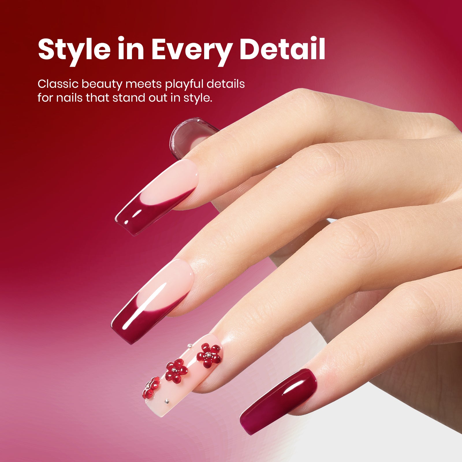 Beetles Gel Polish Burgundy Bliss - 15ml of Rich Escape
