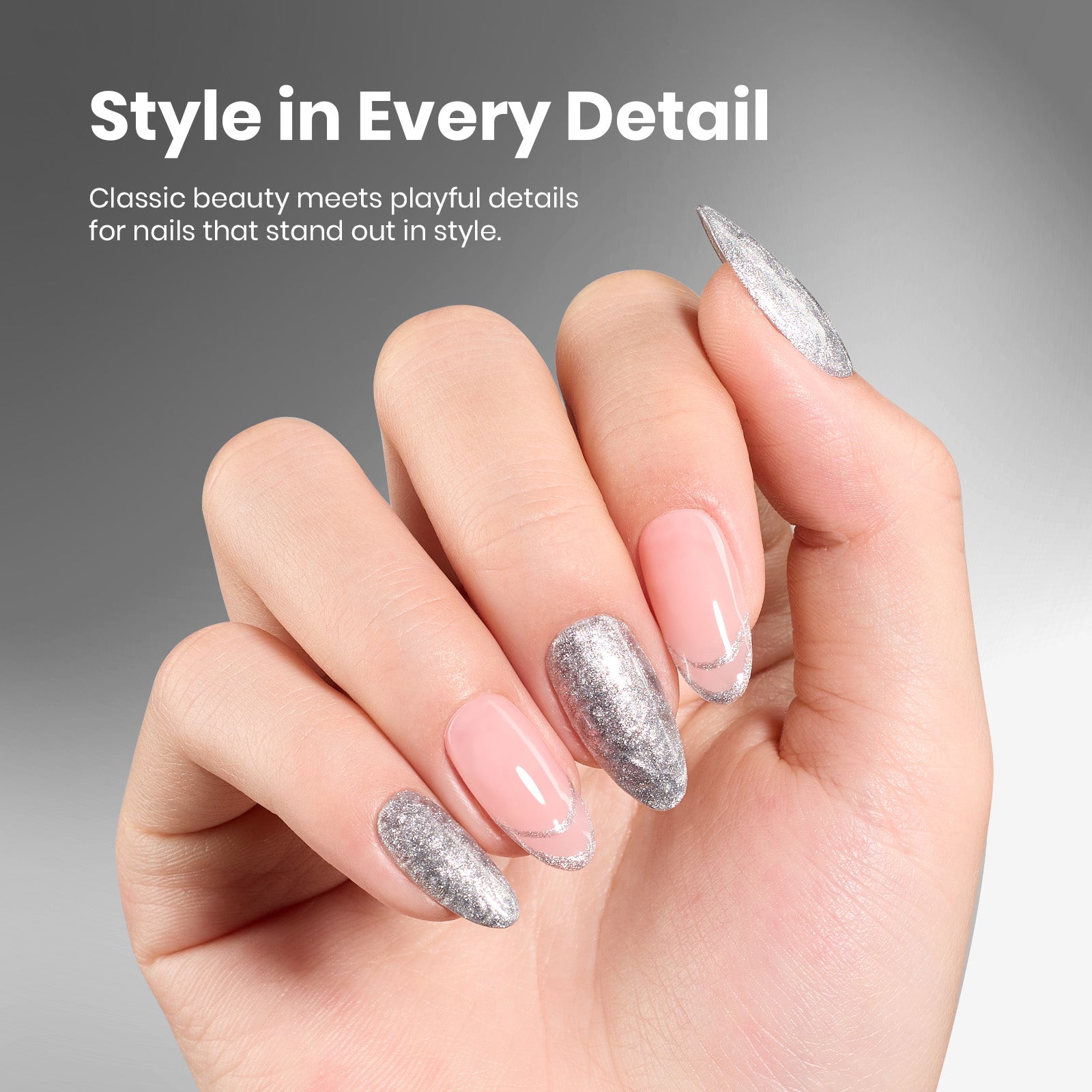 Beetles Gel Polish Silver Moonlight - 15ml of Night Serenity