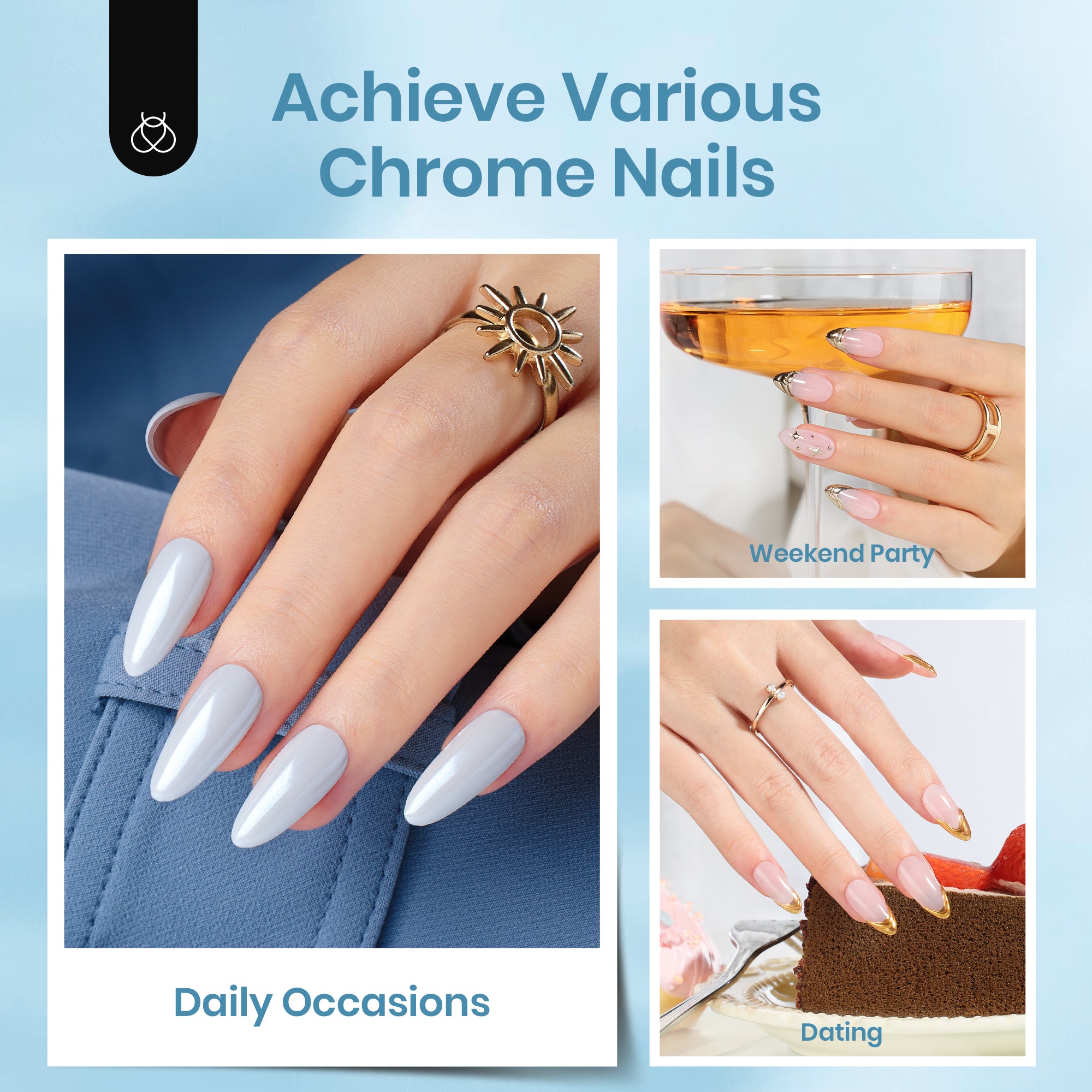 Beetles Stay Shining Chrome Powder Top Coat HEMA Free & TPO Free 15ml