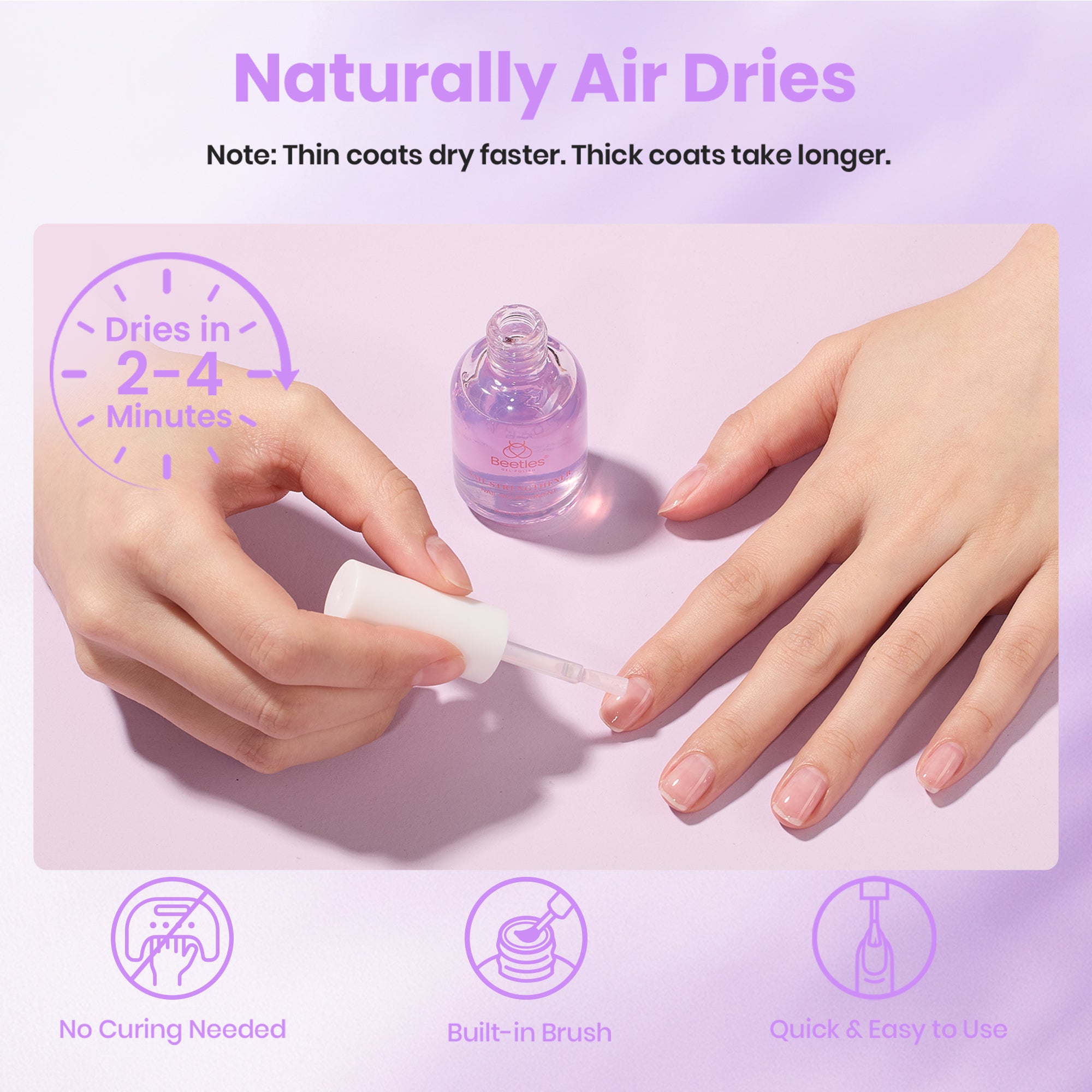 Beetles Stay Shining Grape Nail Strengthener 15ml