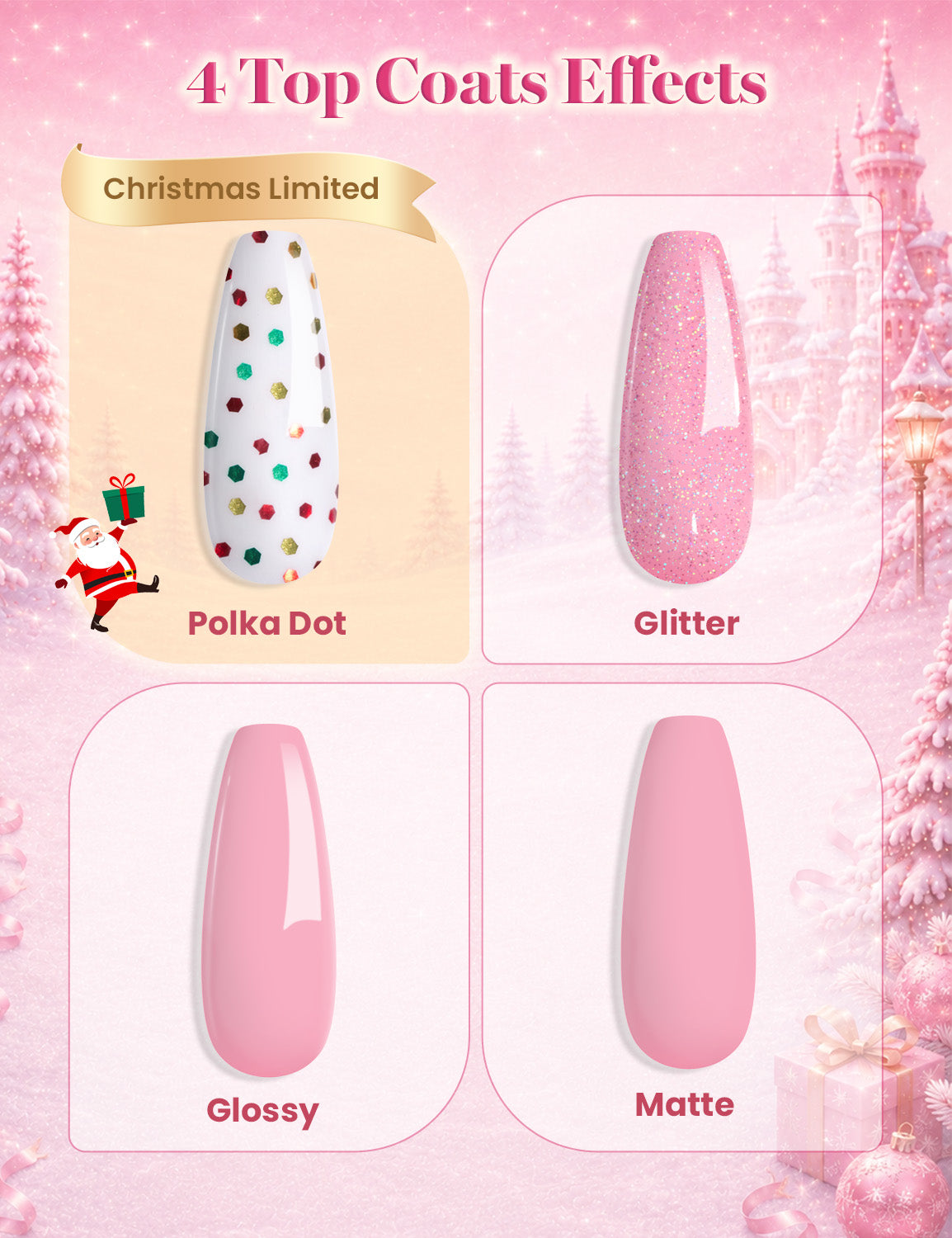 Beetles Emotional Spectrum Christmas Gel Nail Kit with U V Light Nail Tips 35 Colors HEMA-FREE Gel Polish Starter Kit with Base Top Coats Stickers Manicure Tools at Home Gifts for Women Girls