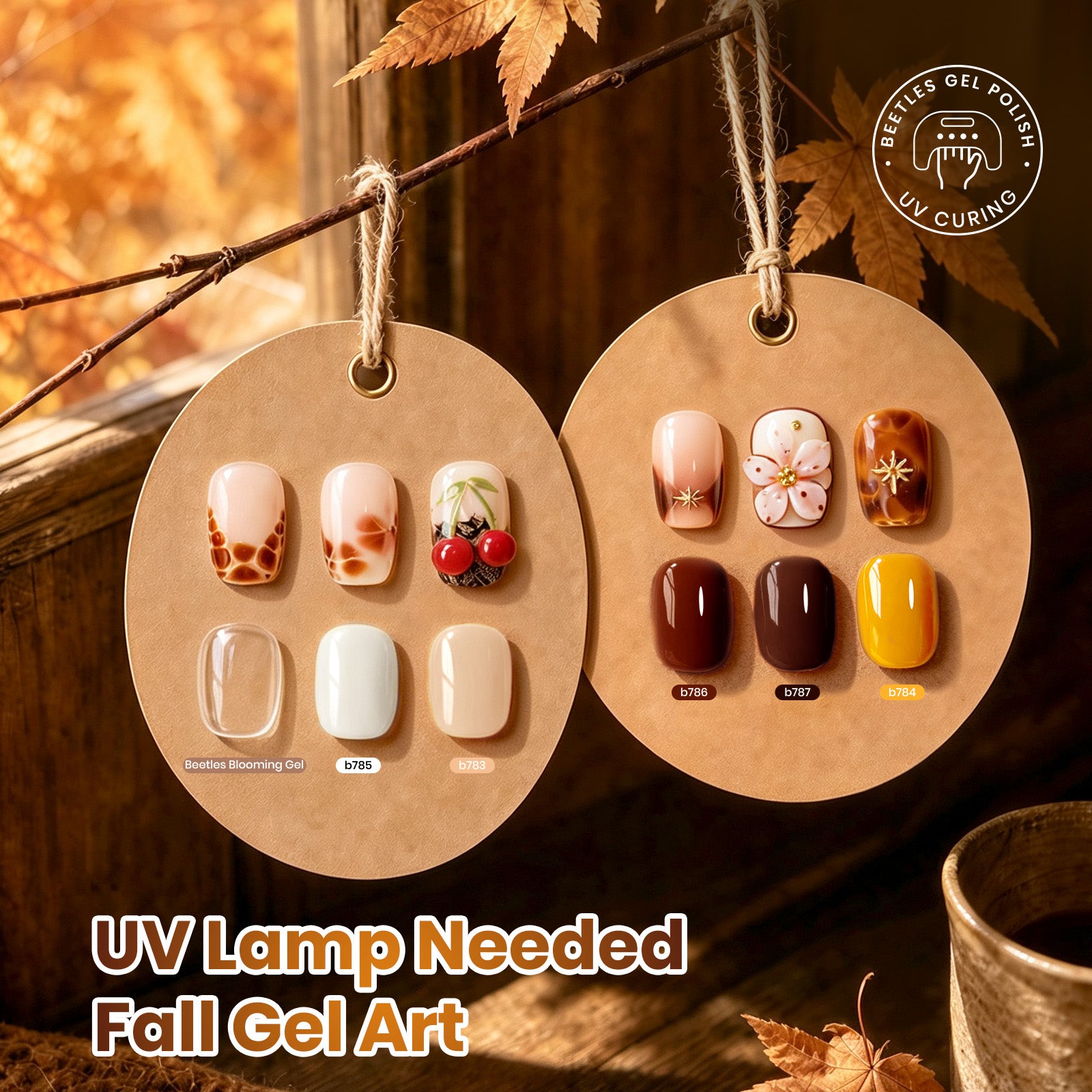 Beetles Gel Nail Polish Amber Traces 5 Colors Set 15ML Jelly with 1 Bottle Blooming Gel Fall Winter Nails
