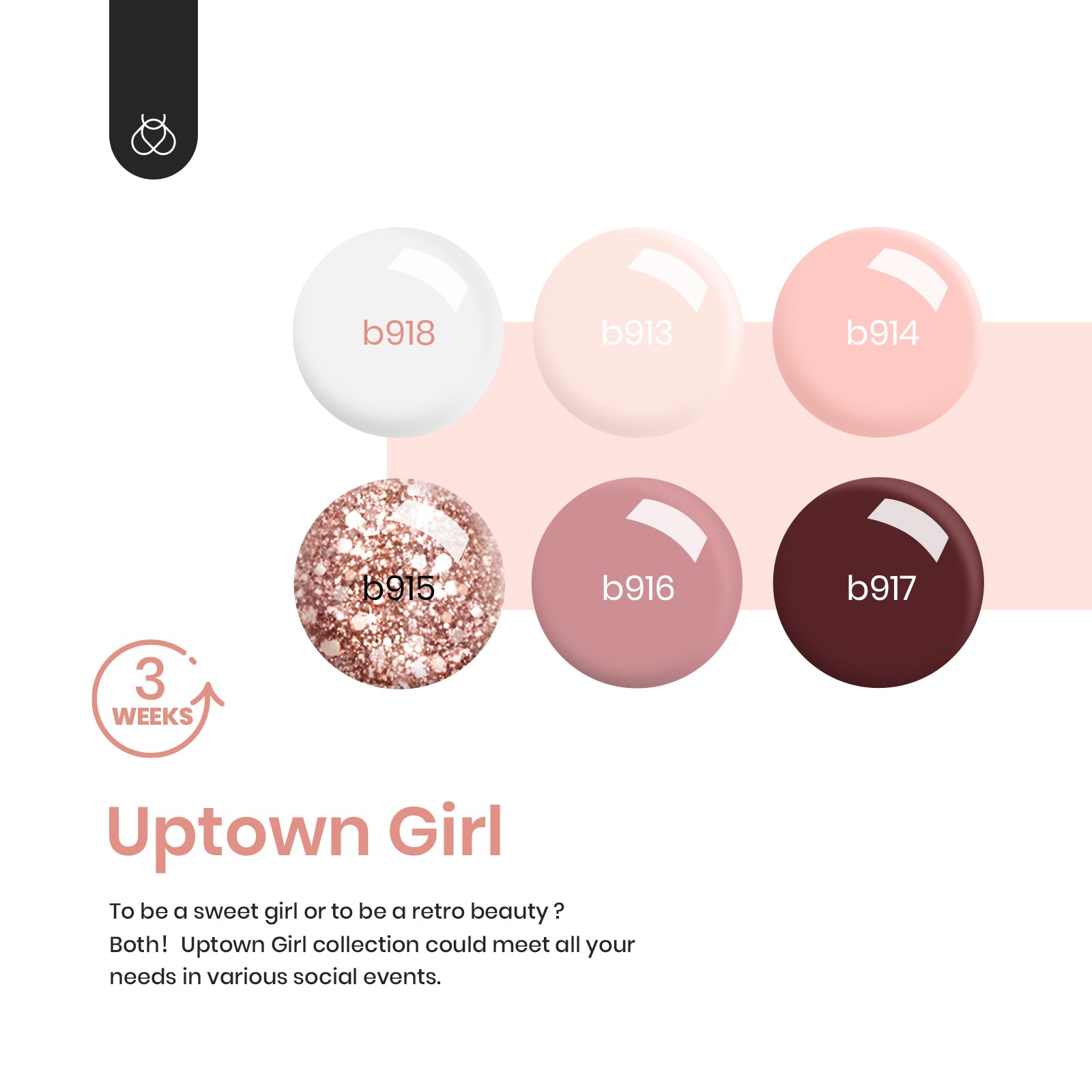 Beetles Stay Shining Uptown Girl HEMA-FREE TPO FREE Gel Nail Kit with UV Light, DIY Salon-Quality at Home