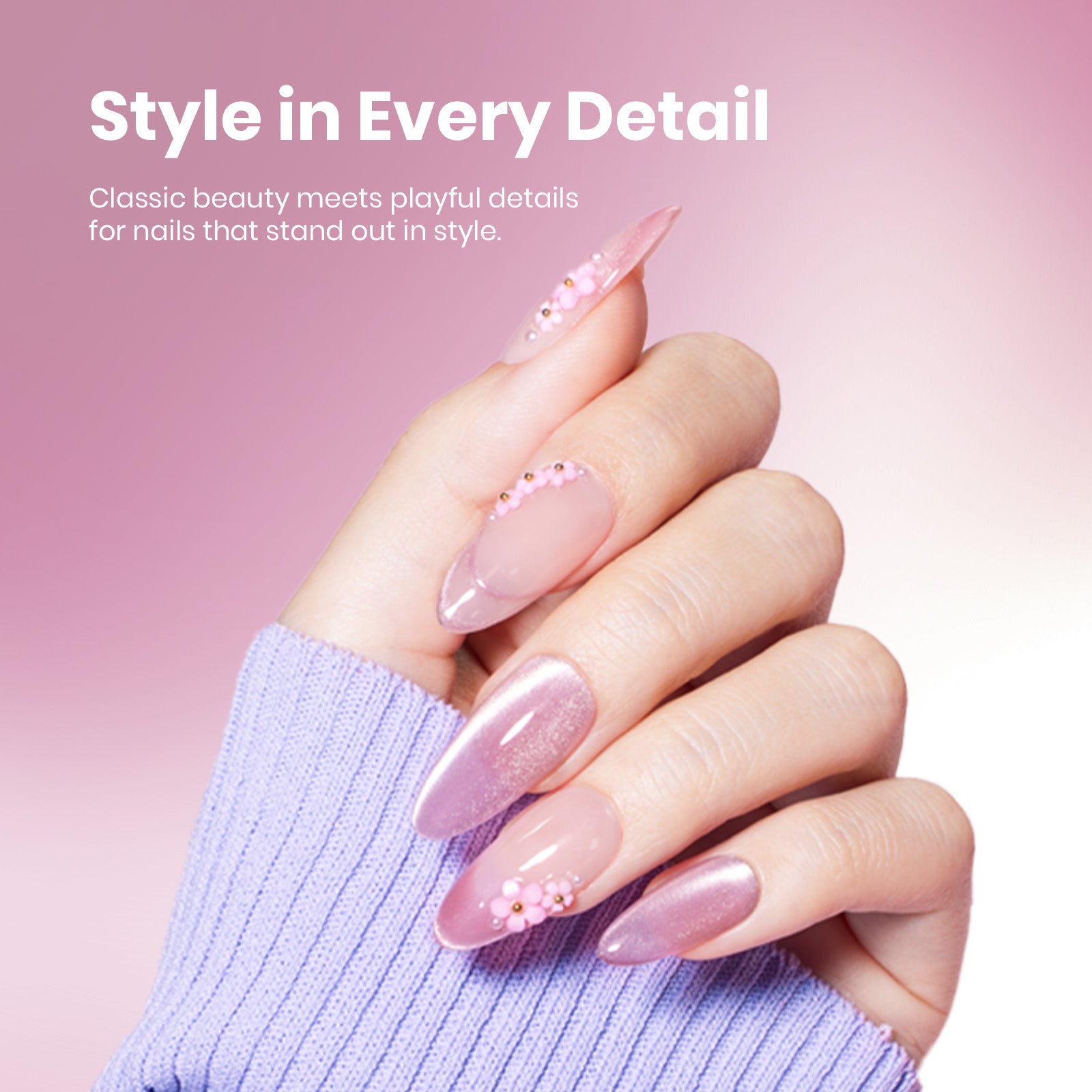 Beetles Stay Shining Gel Polish Blossom Whisper Pink - 15ml of
